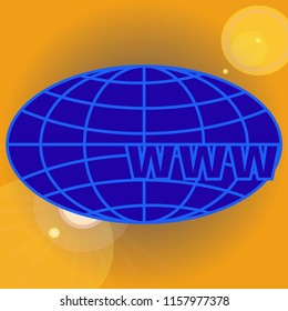 New colorful icon with WWW globe.