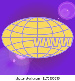 New colorful icon with WWW globe.