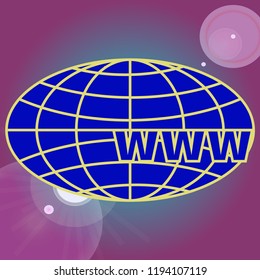 New colorful icon with WWW globe.
