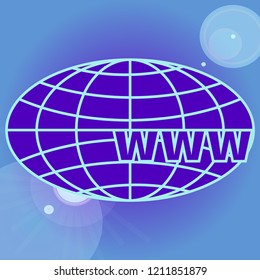 New colorful icon with WWW globe.