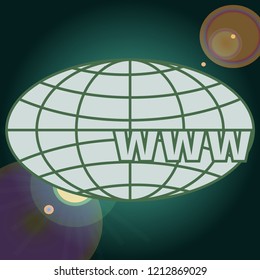 New colorful icon with WWW globe.