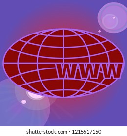 New colorful icon with WWW globe.