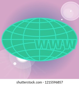 New colorful icon with WWW globe.