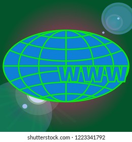 New colorful icon with WWW globe.