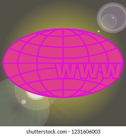 New colorful icon with WWW globe.