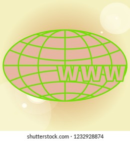 New colorful icon with WWW globe.