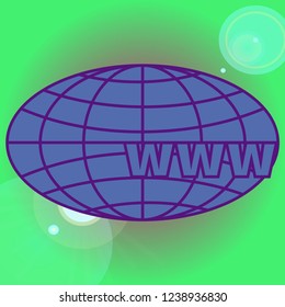 New colorful icon with WWW globe.