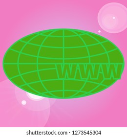 New colorful icon with WWW globe.