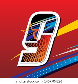 New Colorful Racing Number Original Design