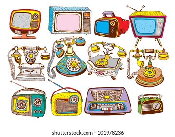 New Colorful Retro Tech Collection (vector)