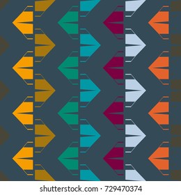 New colorful seamless pattern with cartoon camping tent.