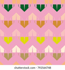 New colorful seamless pattern with cartoon camping tent.