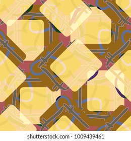 New colorful seamless pattern with doodle heart.