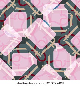 New colorful seamless pattern with doodle heart.