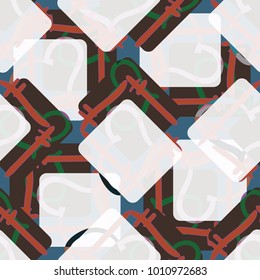 New colorful seamless pattern with doodle heart.