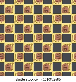 New colorful seamless pattern with doodle heart.