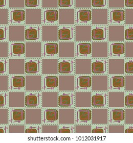 New colorful seamless pattern with doodle heart.
