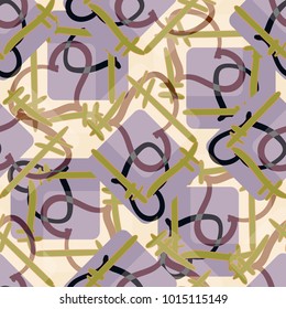 New colorful seamless pattern with doodle heart.
