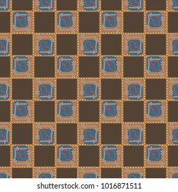 New colorful seamless pattern with doodle heart.
