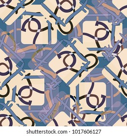 New colorful seamless pattern with doodle heart.
