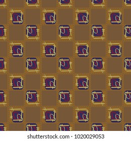 New colorful seamless pattern with doodle heart.