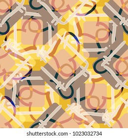 New colorful seamless pattern with doodle heart.