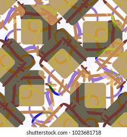 New colorful seamless pattern with doodle heart.