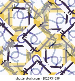 New colorful seamless pattern with doodle heart.