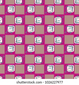 New colorful seamless pattern with doodle heart.