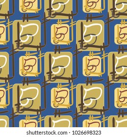 New colorful seamless pattern with doodle heart.