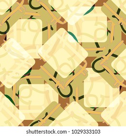 New colorful seamless pattern with doodle heart.