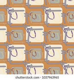 New colorful seamless pattern with doodle heart.