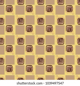 New colorful seamless pattern with doodle heart.