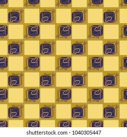 New colorful seamless pattern with doodle heart.