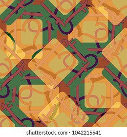 New colorful seamless pattern with doodle heart.