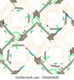 New colorful seamless pattern with doodle heart.