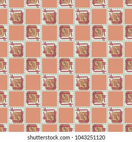 New colorful seamless pattern with doodle heart.
