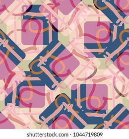 New colorful seamless pattern with doodle heart.