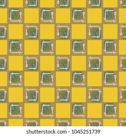 New colorful seamless pattern with doodle heart.
