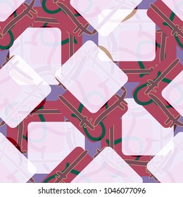 New colorful seamless pattern with doodle heart.