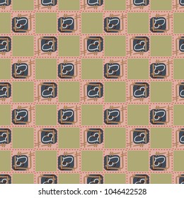 New colorful seamless pattern with doodle heart.