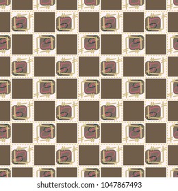 New colorful seamless pattern with doodle heart.