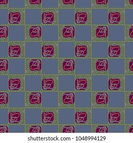 New colorful seamless pattern with doodle heart.
