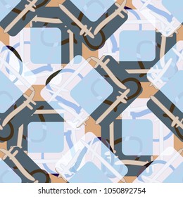 New colorful seamless pattern with doodle heart.