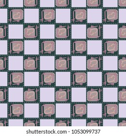 New colorful seamless pattern with doodle heart.