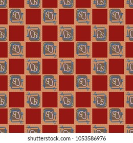 New colorful seamless pattern with doodle heart.
