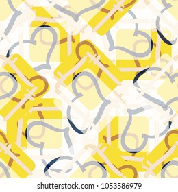 New colorful seamless pattern with doodle heart.