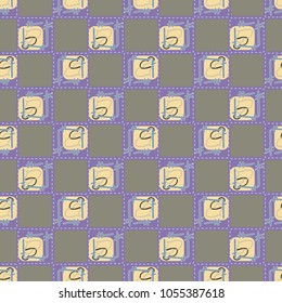 New colorful seamless pattern with doodle heart.