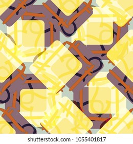 New colorful seamless pattern with doodle heart.