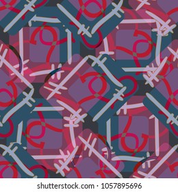 New colorful seamless pattern with doodle heart.